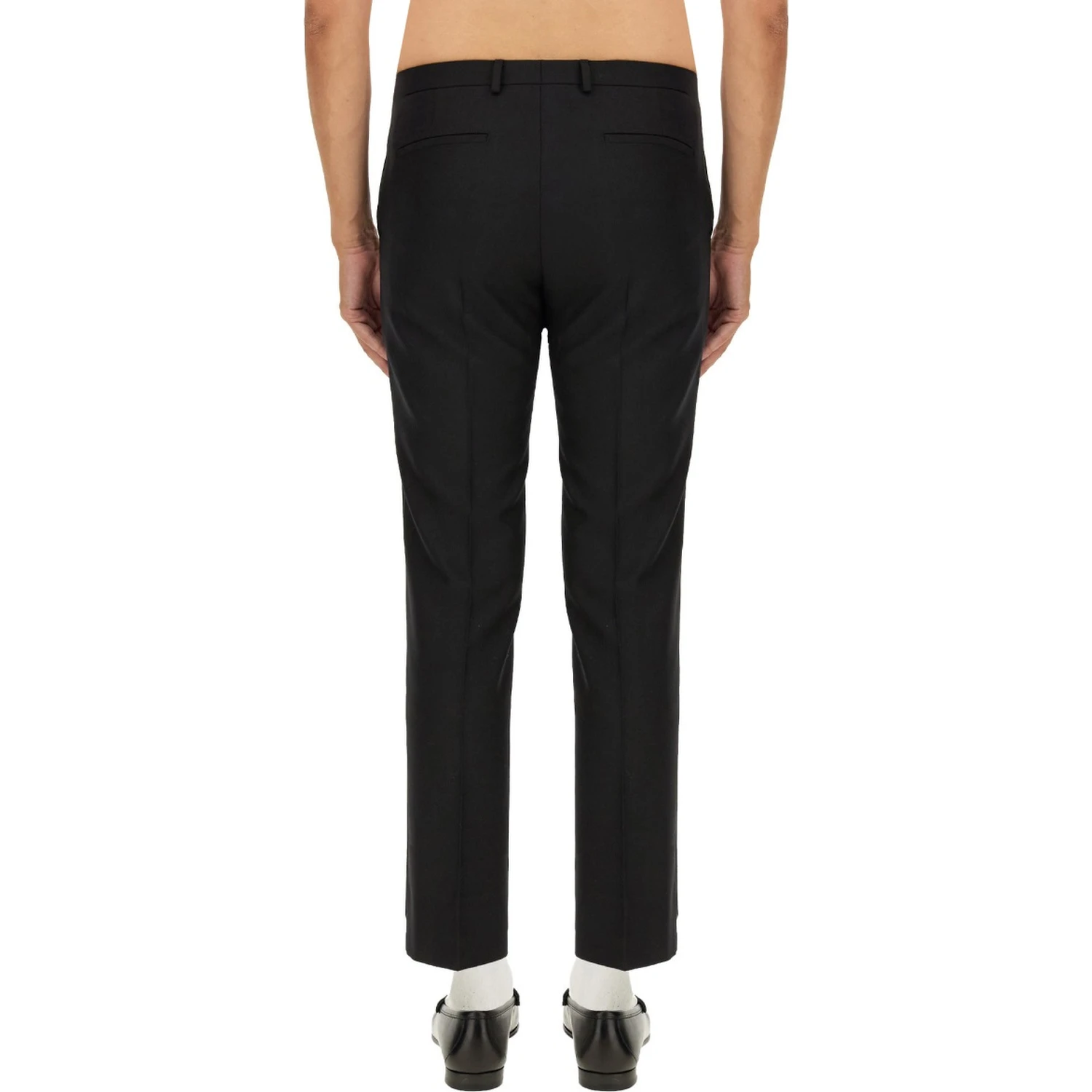 WOOL BLEND TWILL PANTS