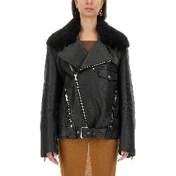 LEATHER BIKER JACKET