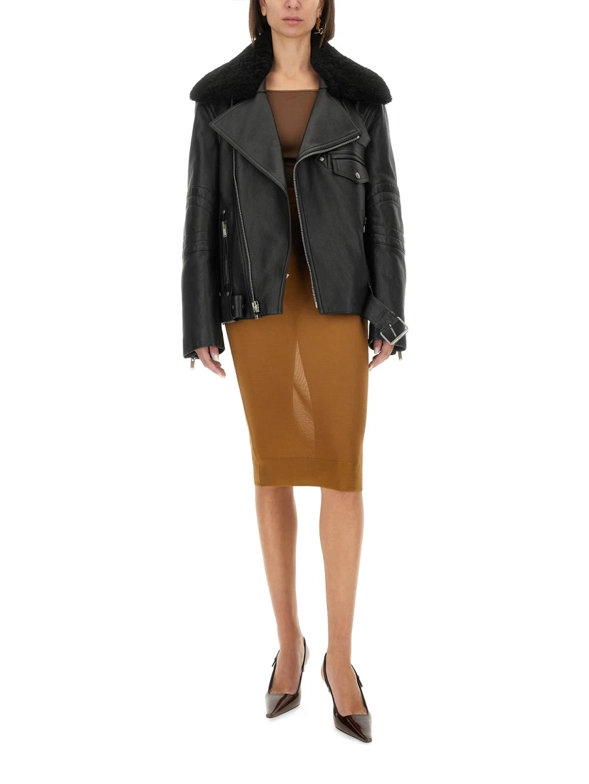 LEATHER BIKER JACKET