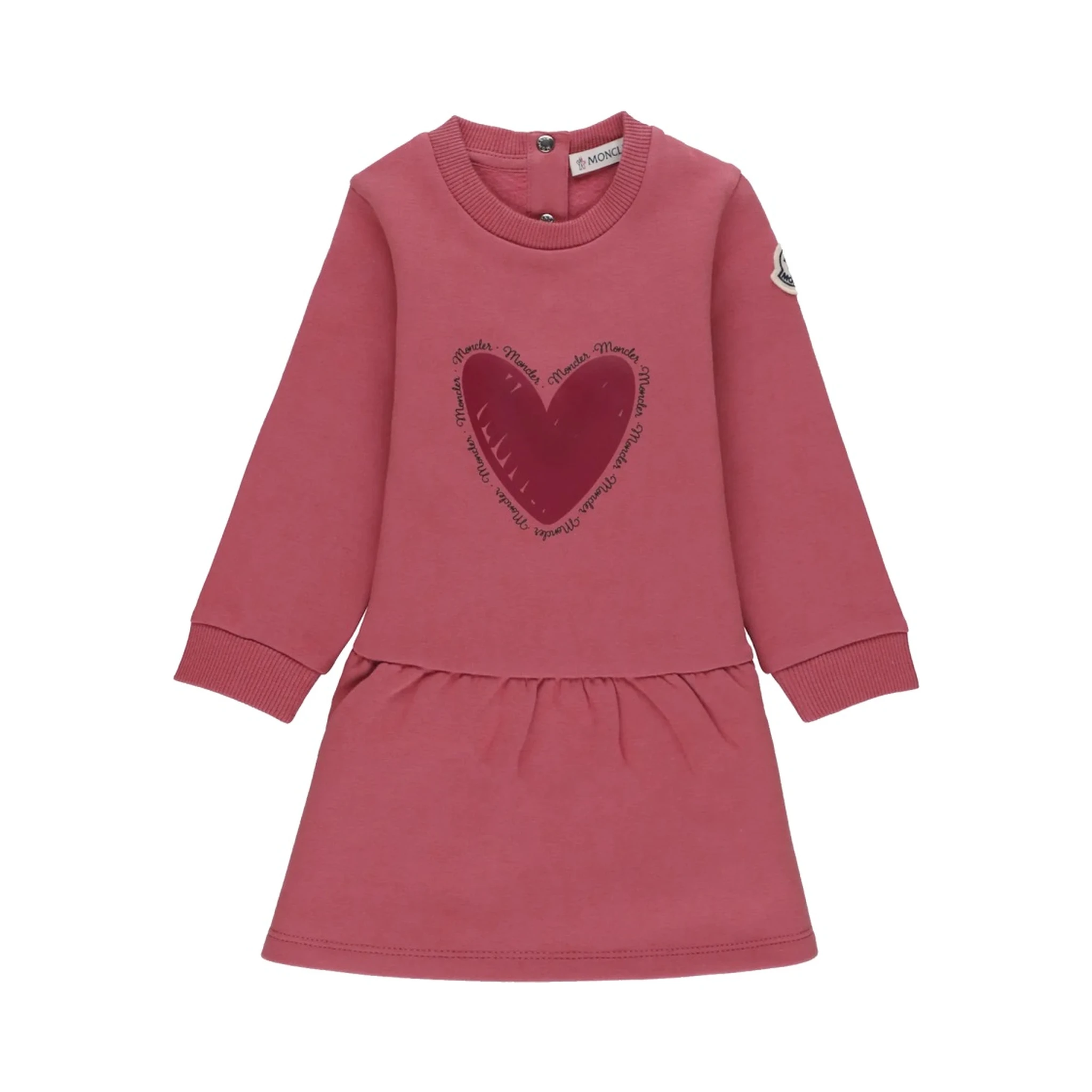 Heart embellished flared dress