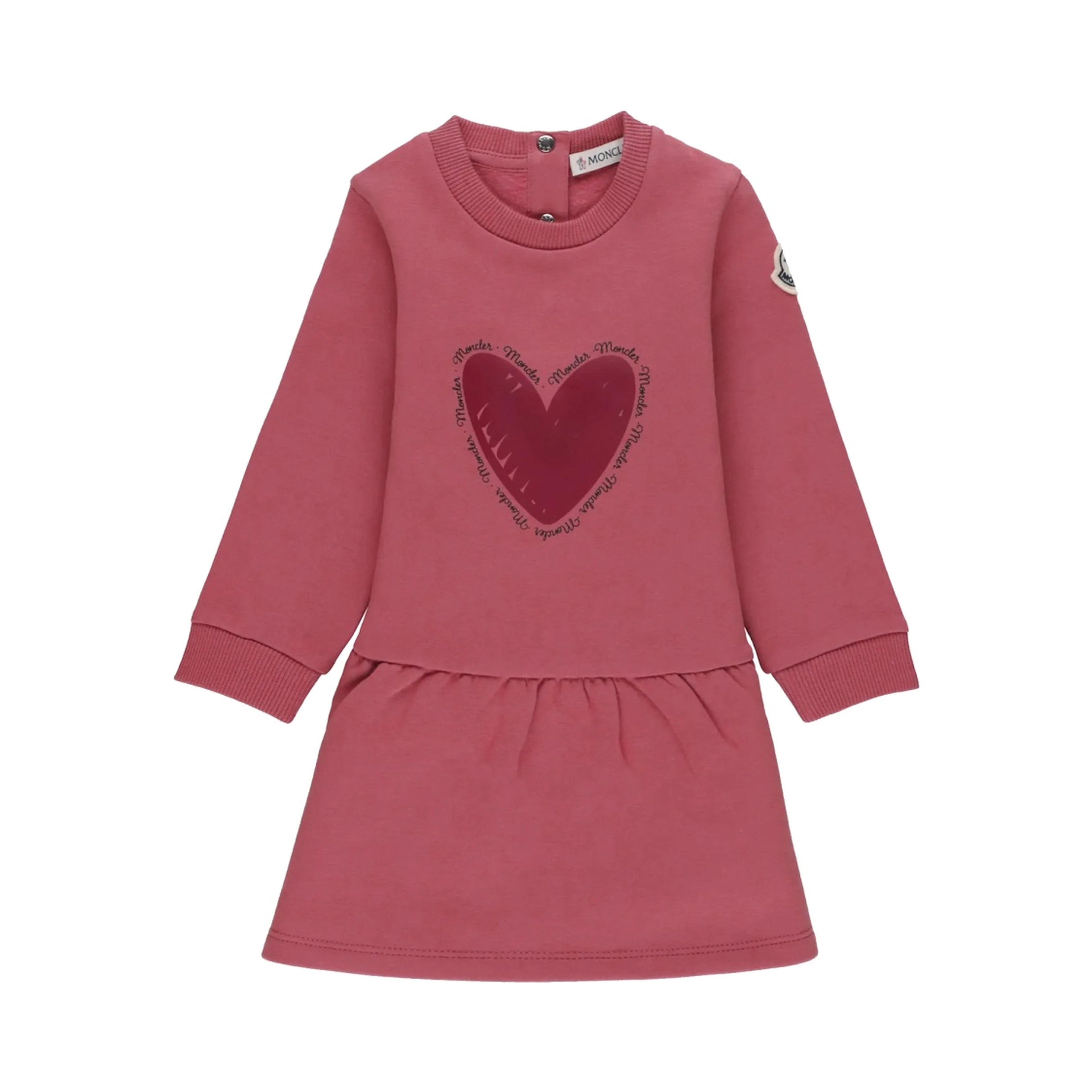 Heart embellished flared dress