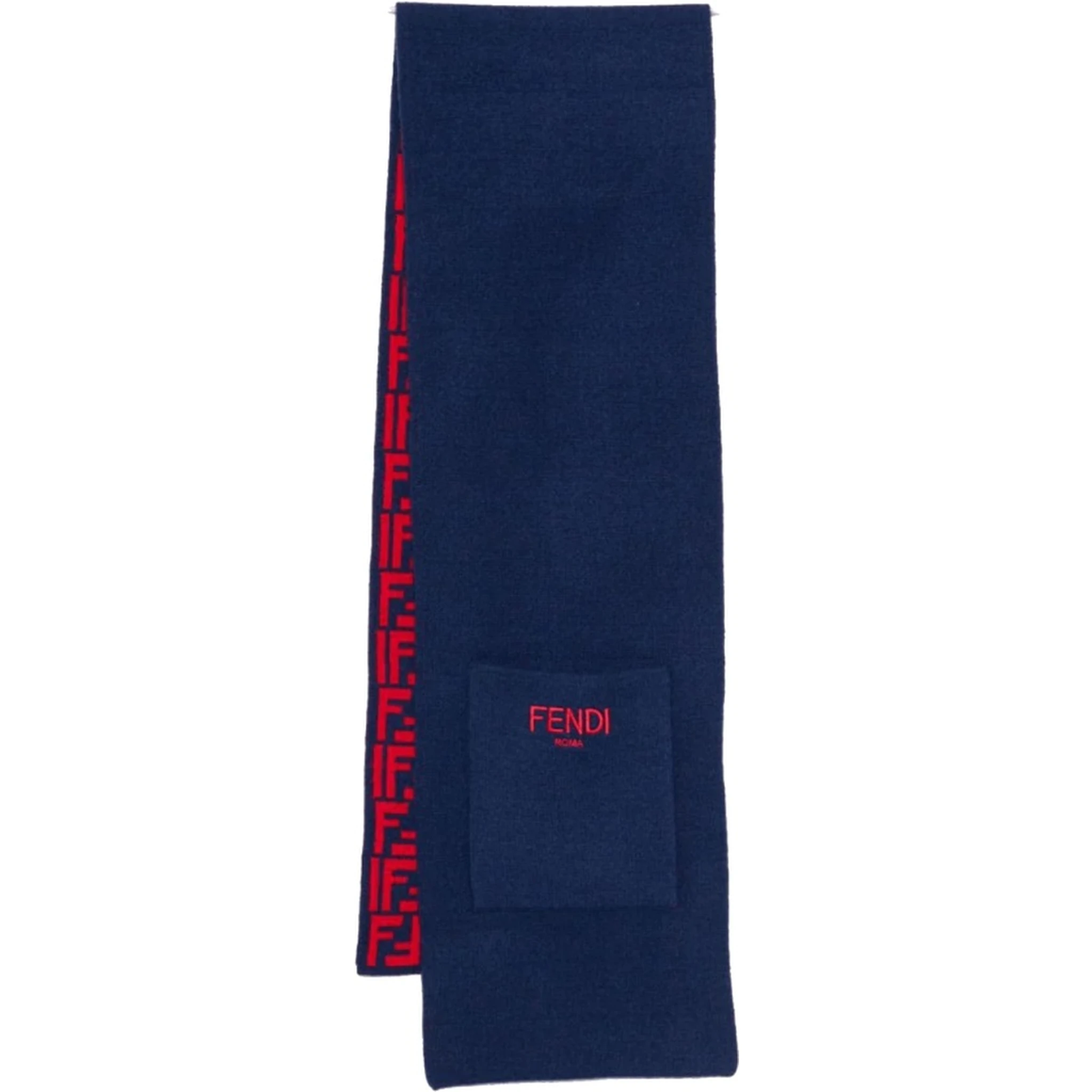 REVERSIBLE "FF" LOGO SCARF
