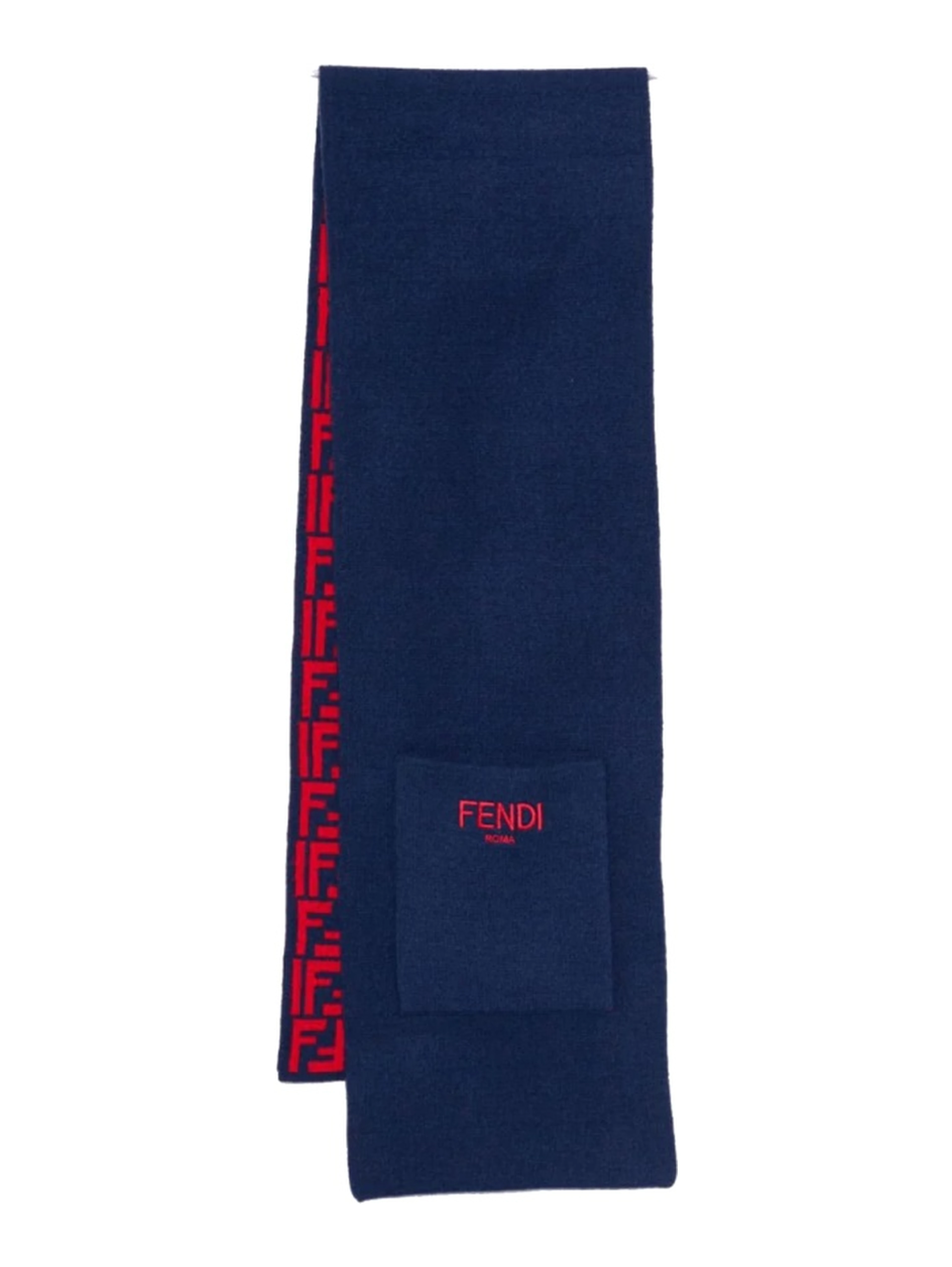 REVERSIBLE "FF" LOGO SCARF