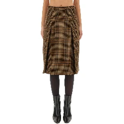 WOOL AND CASHMERE MIDI SKIRT