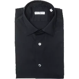 Black Cotton Men Shirt