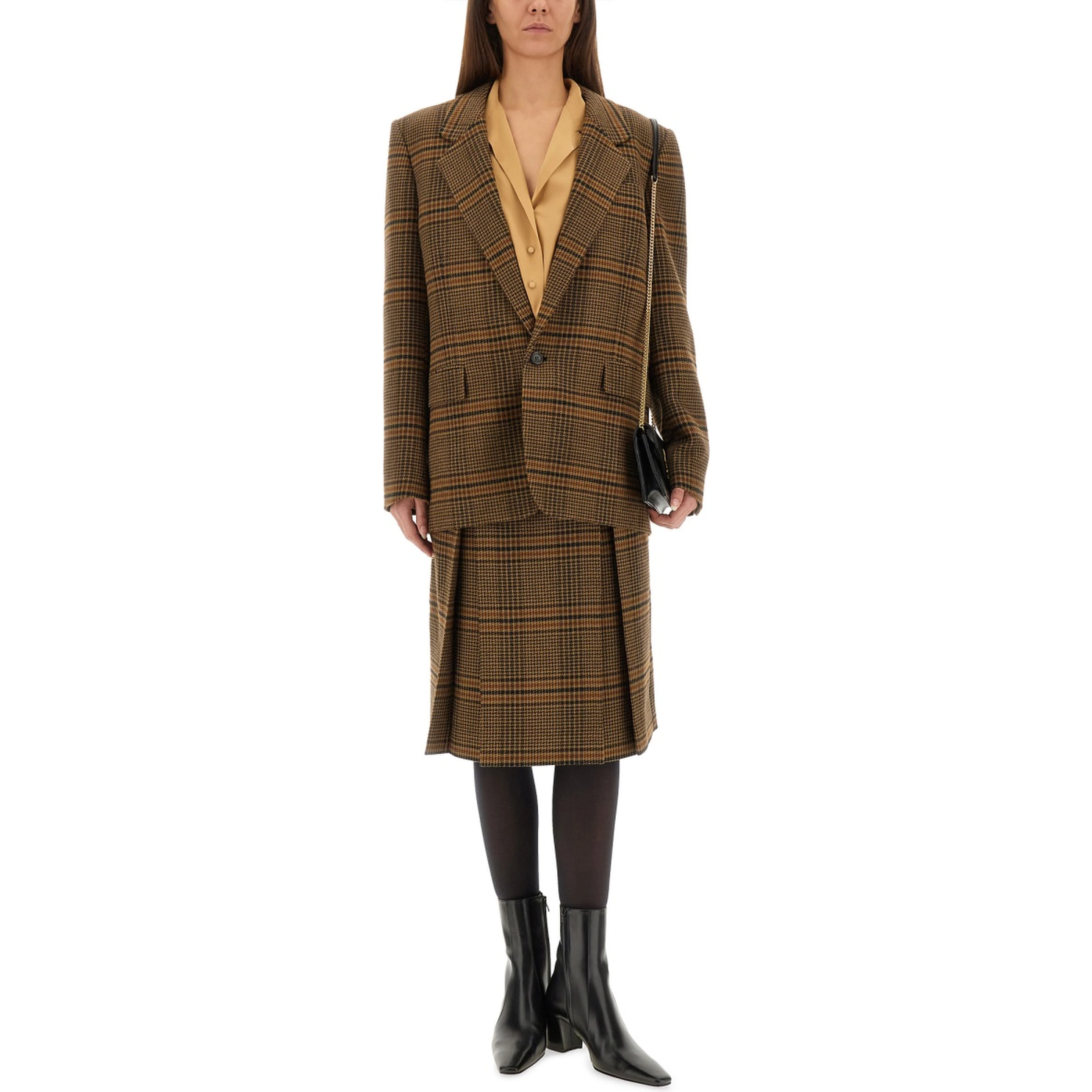 WOOL AND CASHMERE MIDI SKIRT