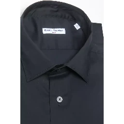 Black Cotton Men Shirt