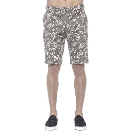 Green Cotton Men Bermuda Short