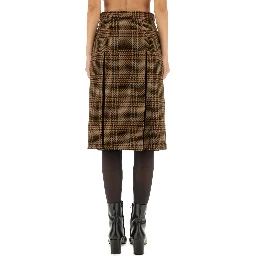 WOOL AND CASHMERE MIDI SKIRT