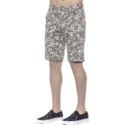 Green Cotton Men Bermuda Short