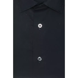 Black Cotton Men Shirt