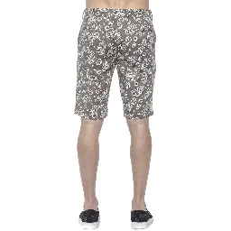Green Cotton Men Bermuda Short