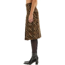 WOOL AND CASHMERE MIDI SKIRT