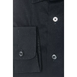 Black Cotton Men Shirt