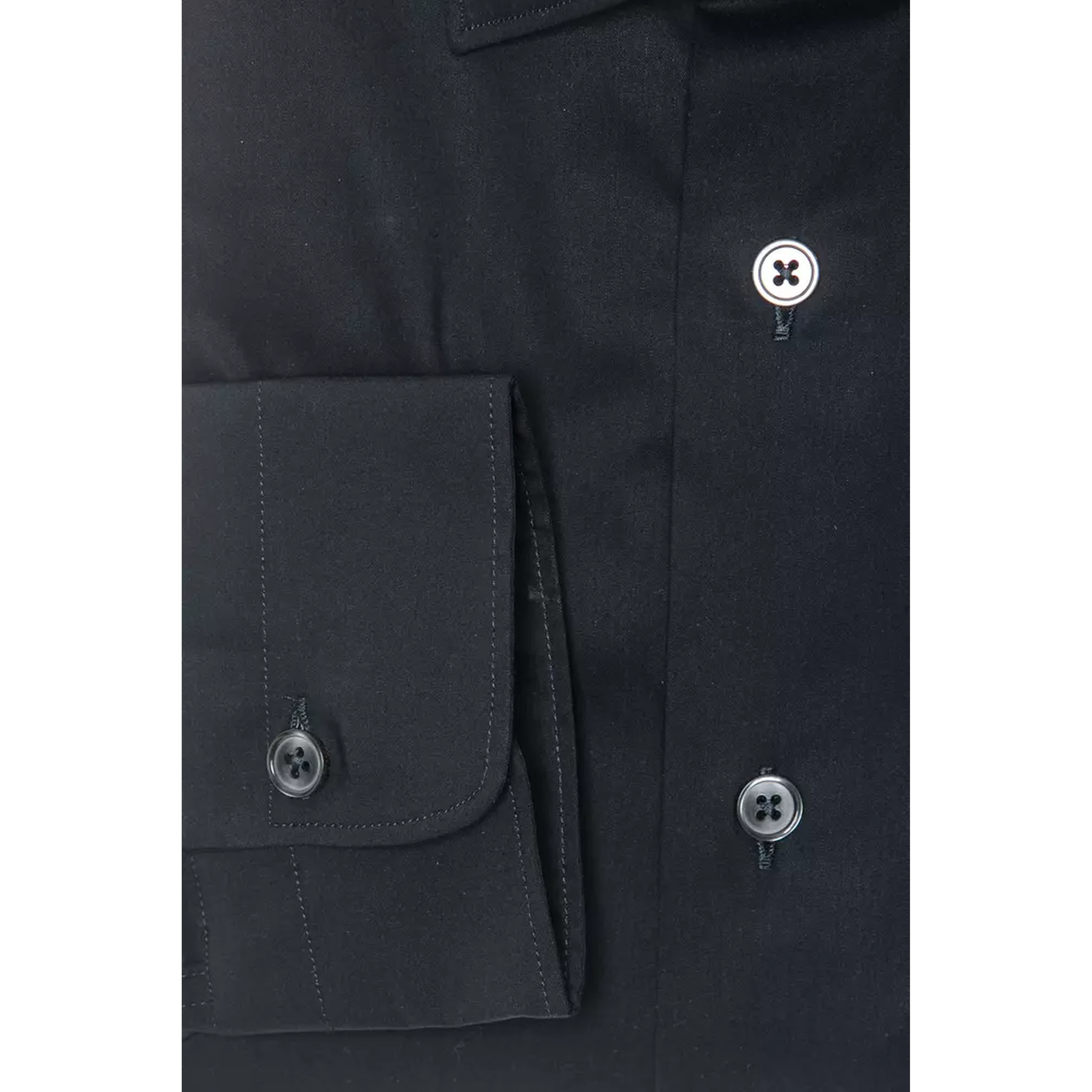 Black Cotton Men Shirt