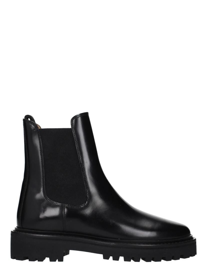 Black Leather Ankle Boots