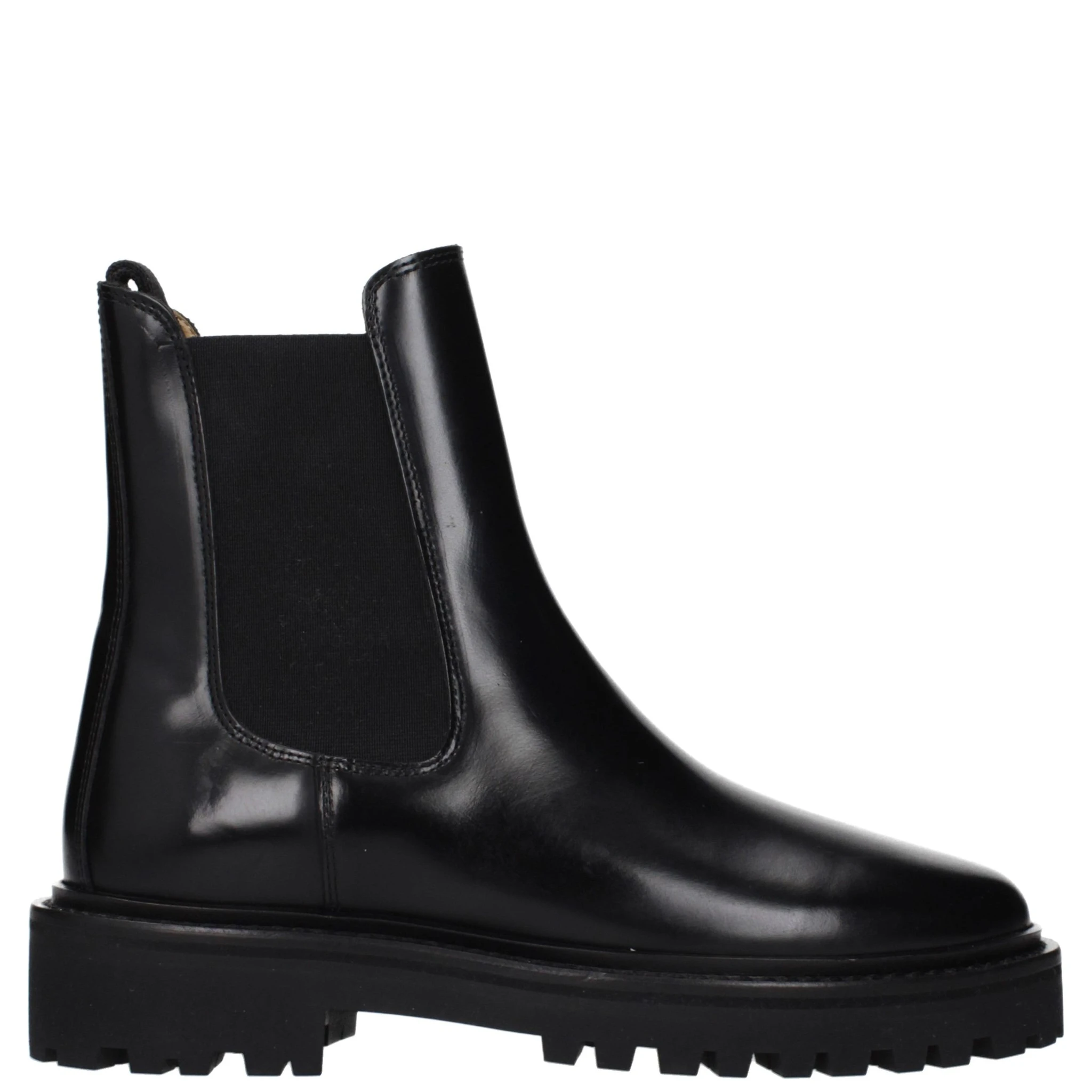 Black Leather Ankle Boots