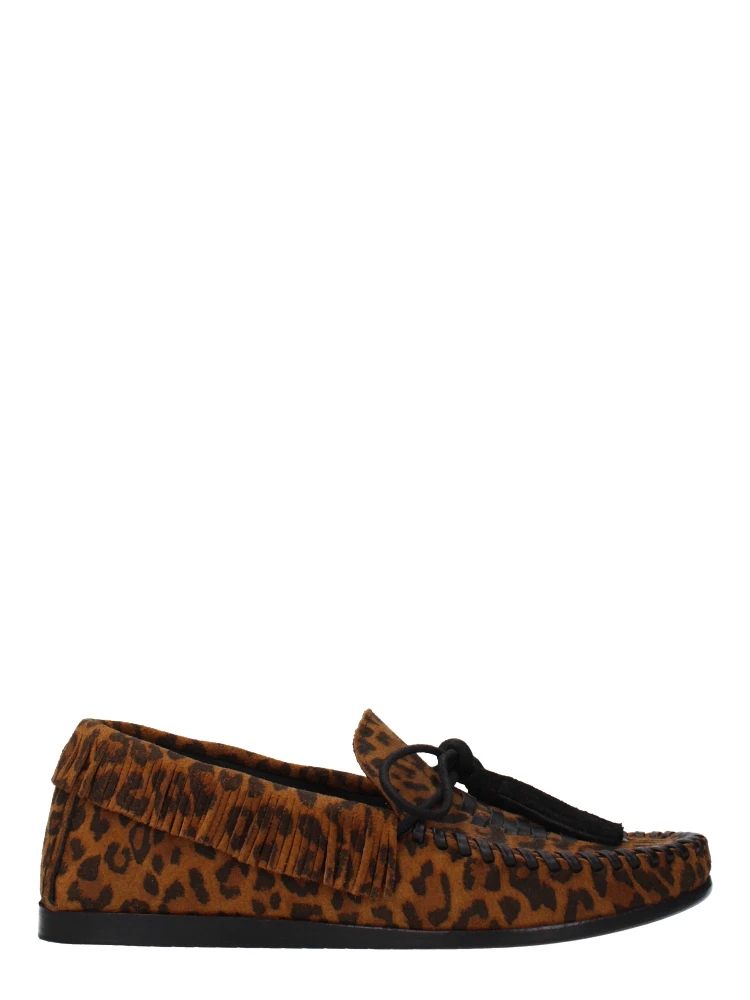Brown Leather Slip-On Loafers