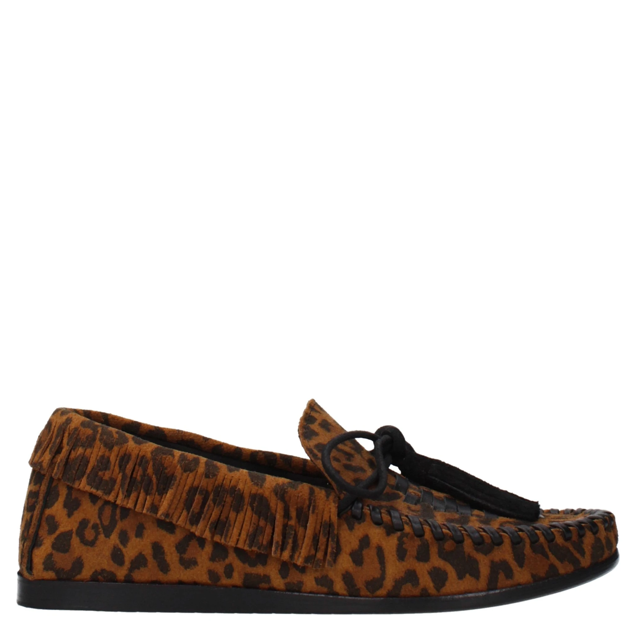 Brown Leather Slip-On Loafers
