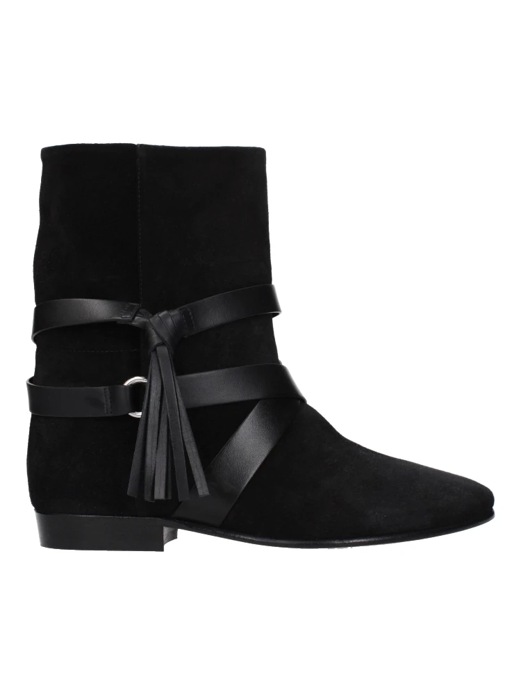 Black Leather Ankle Boots