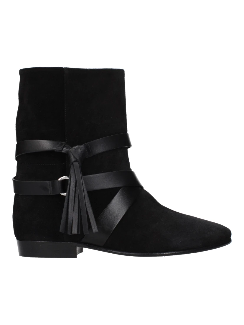 Black Leather Ankle Boots