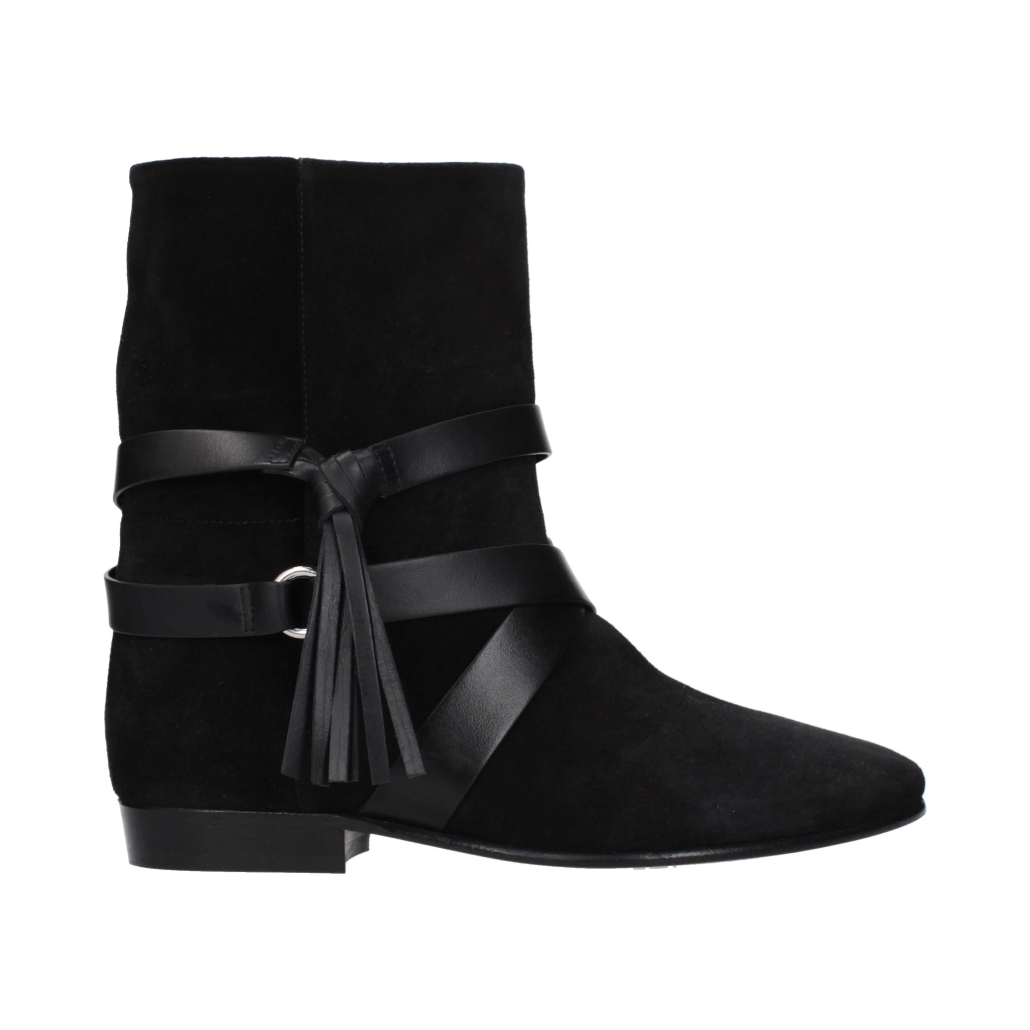 Black Leather Ankle Boots