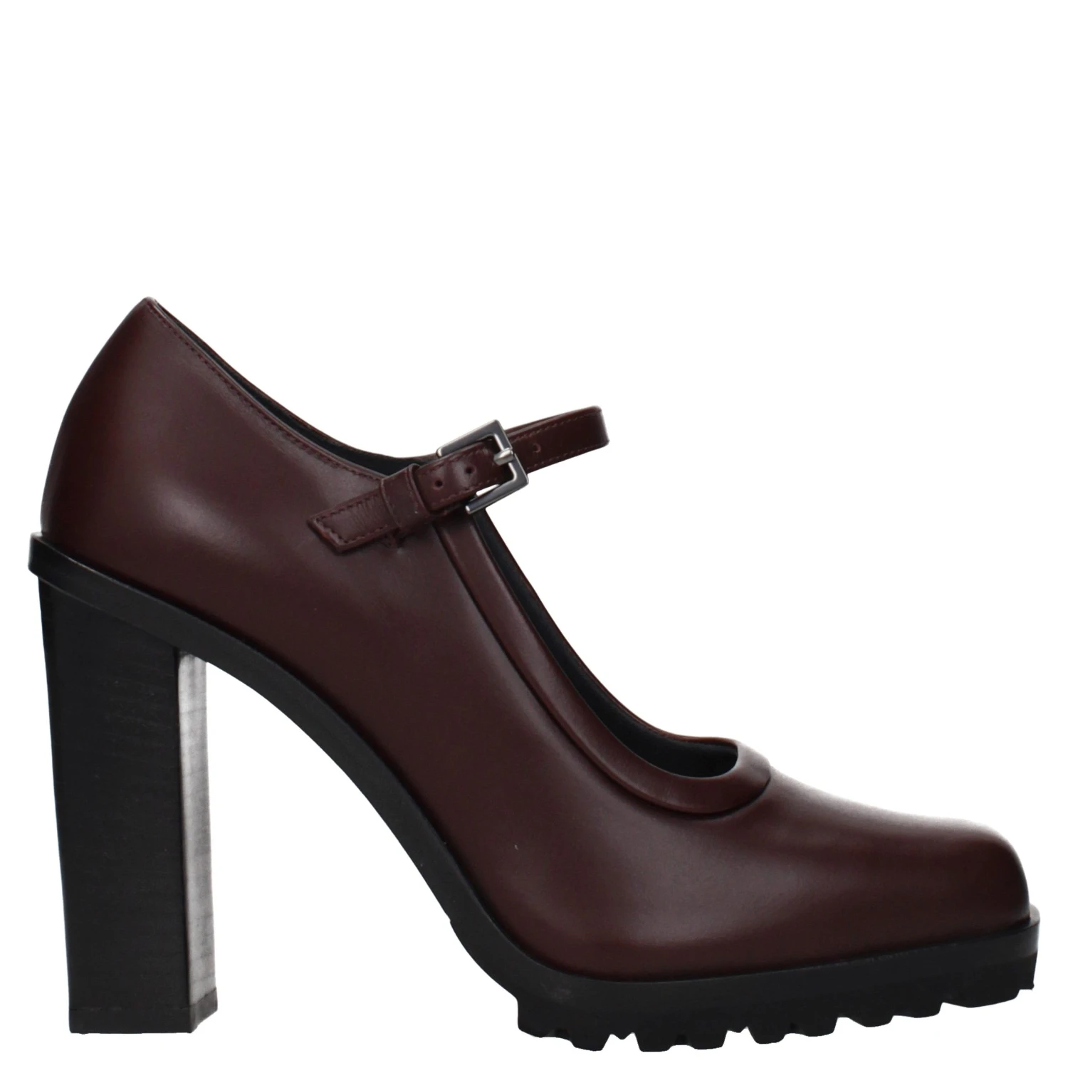Brown Leather High Heel Pumps