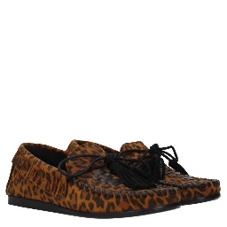 Brown Leather Slip-On Loafers