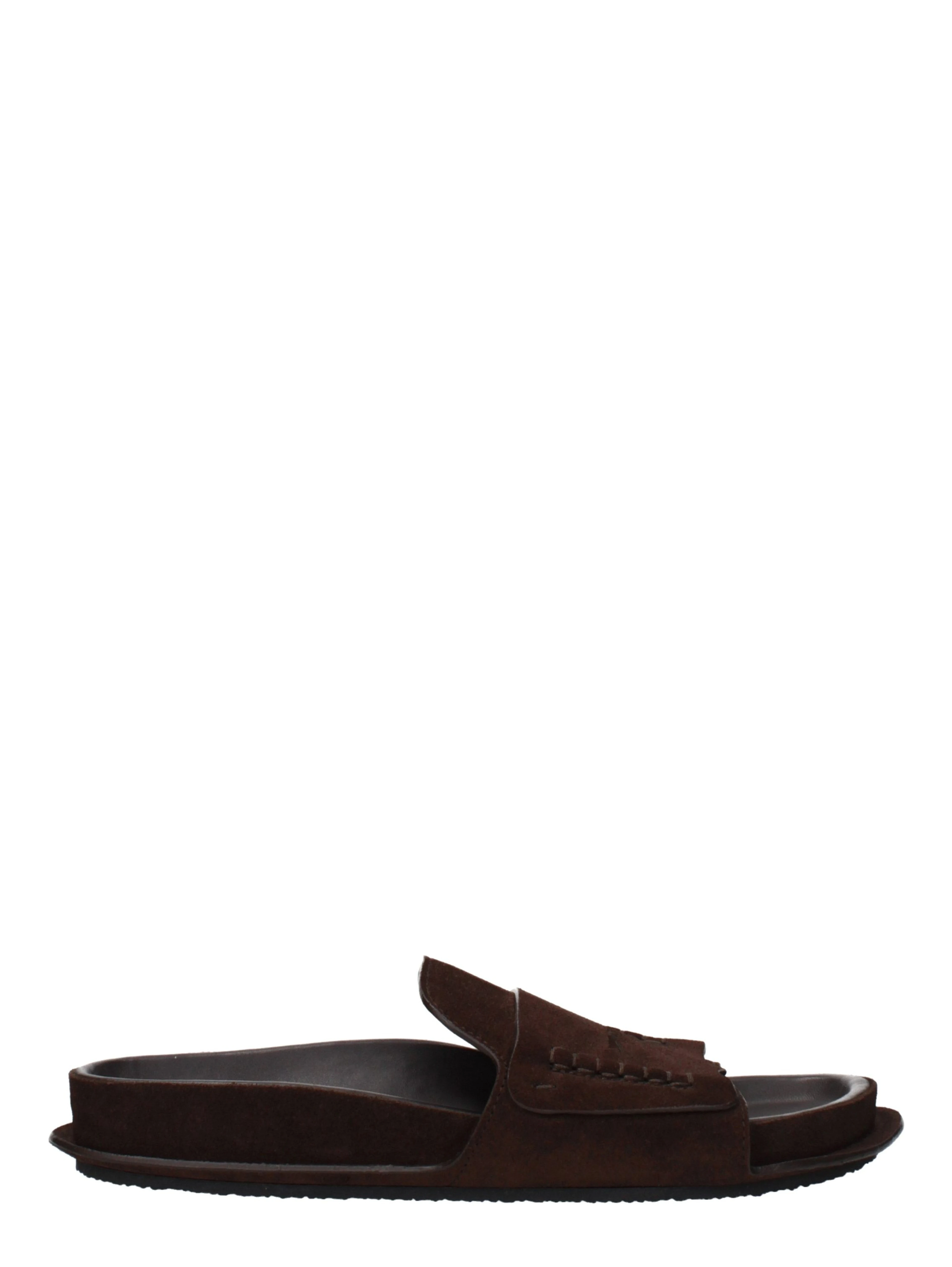 Brown Leather Slippers