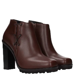 Brown Leather Ankle Boots