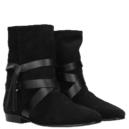 Black Leather Ankle Boots