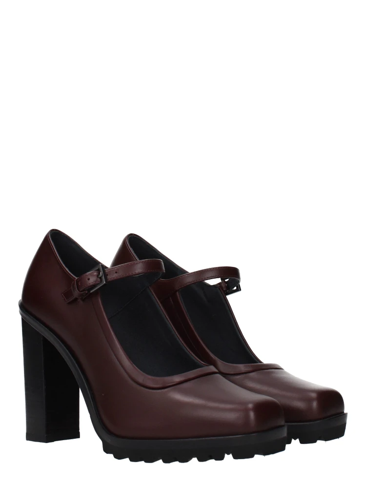 Brown Leather High Heel Pumps alternative