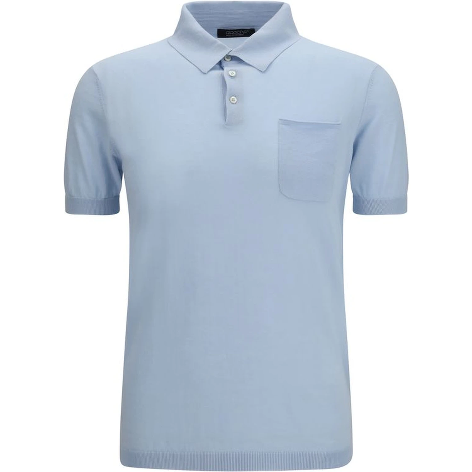 Blue Cotton Polo Shirt