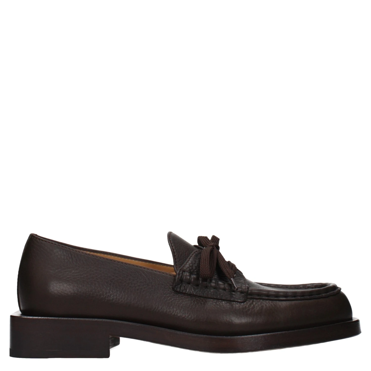 Brown Leather Slip-On Loafers