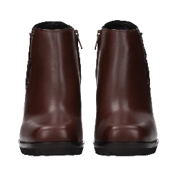 Brown Leather Ankle Boots