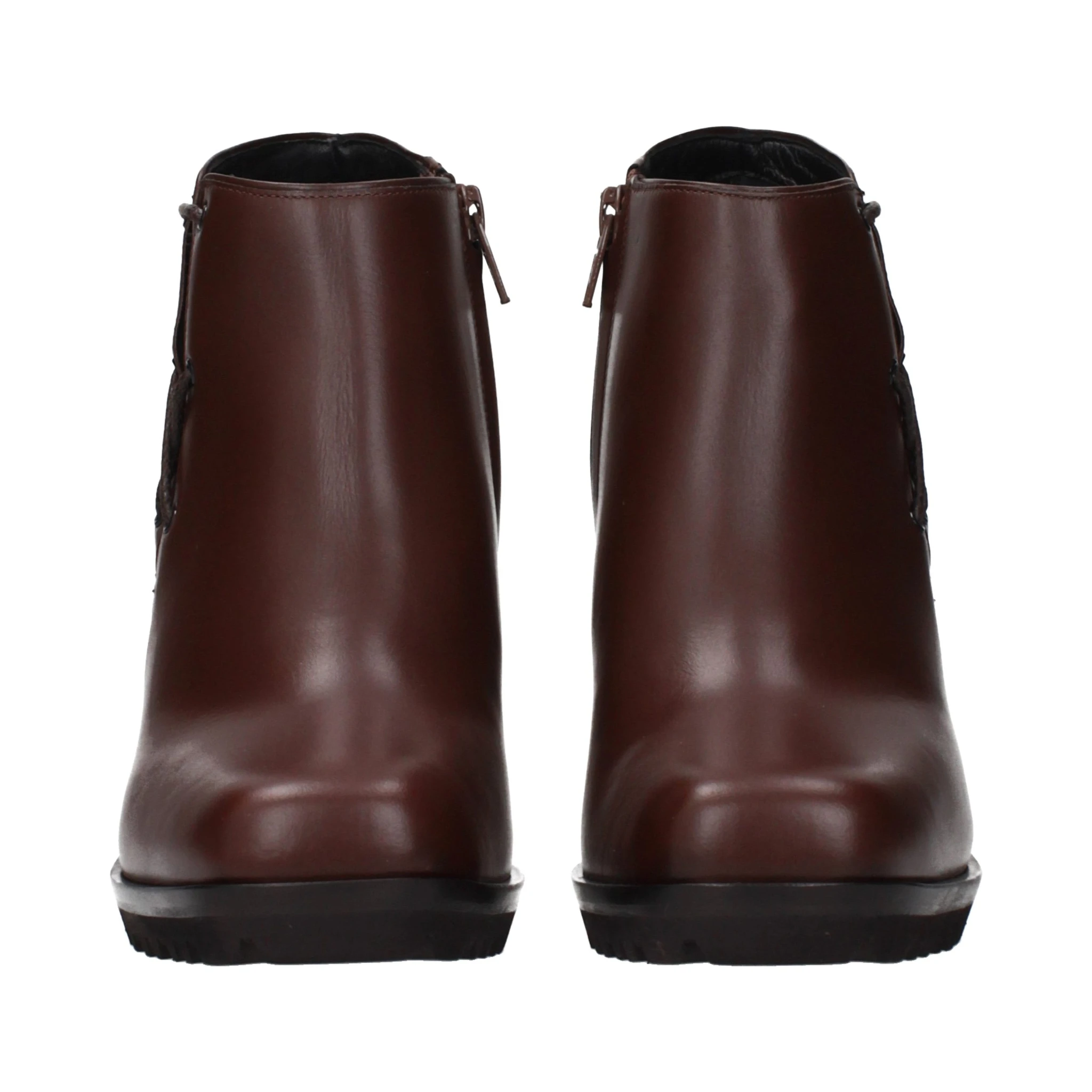 Brown Leather Ankle Boots