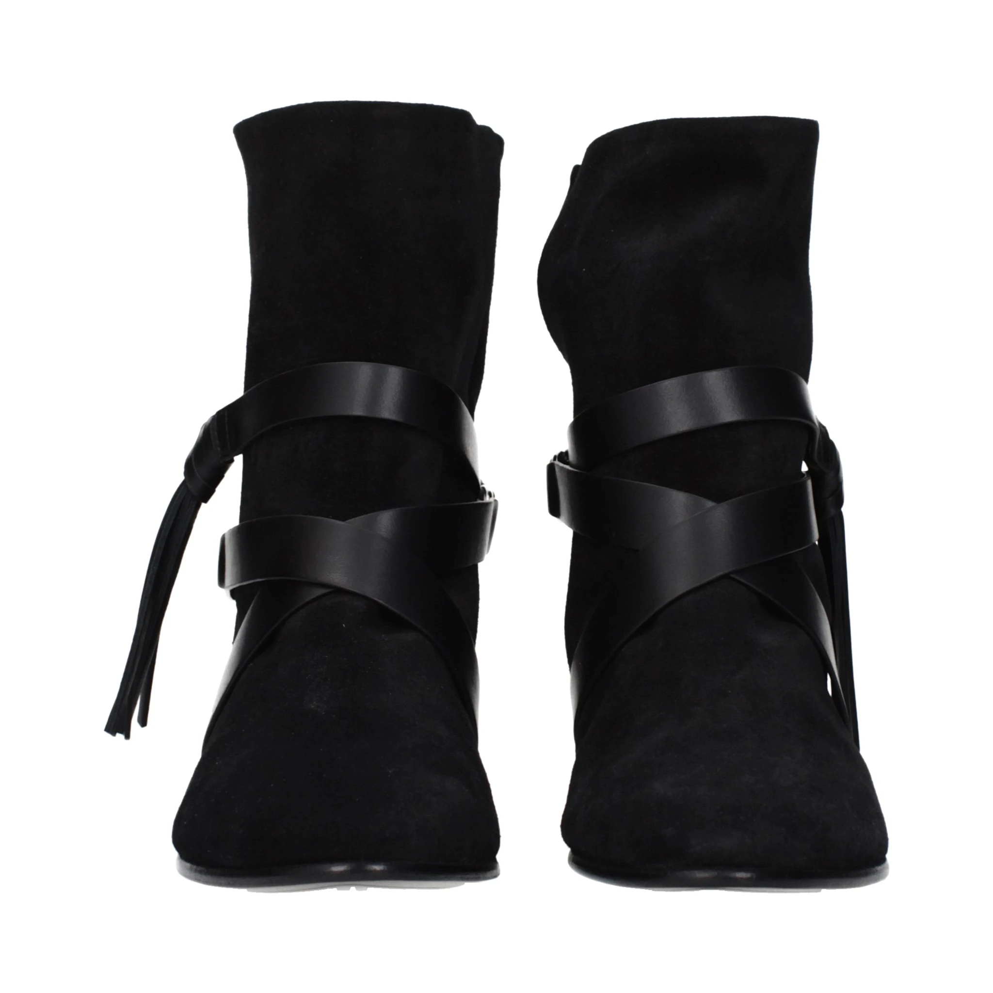 Black Leather Ankle Boots