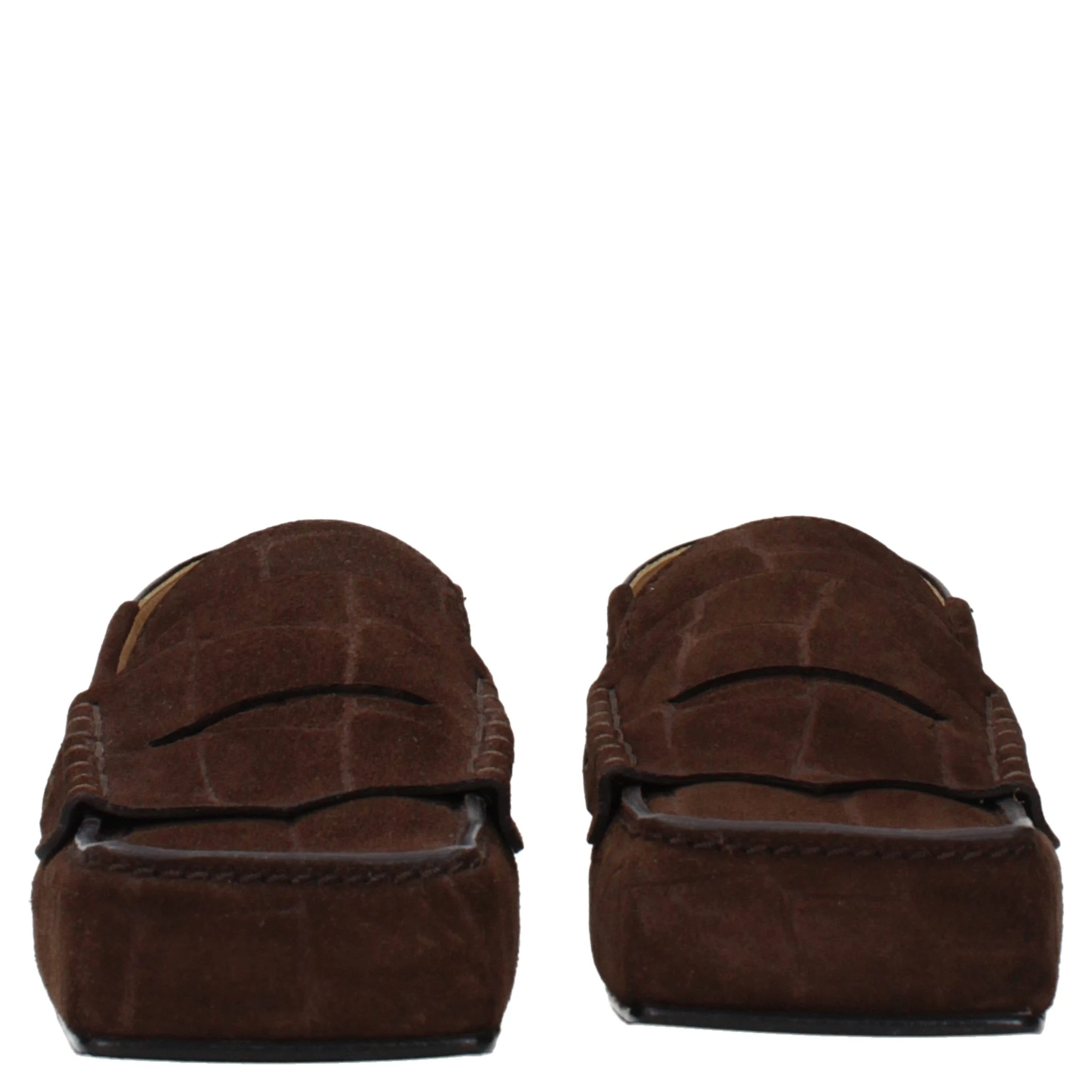 Brown Leather Slip-On Loafers