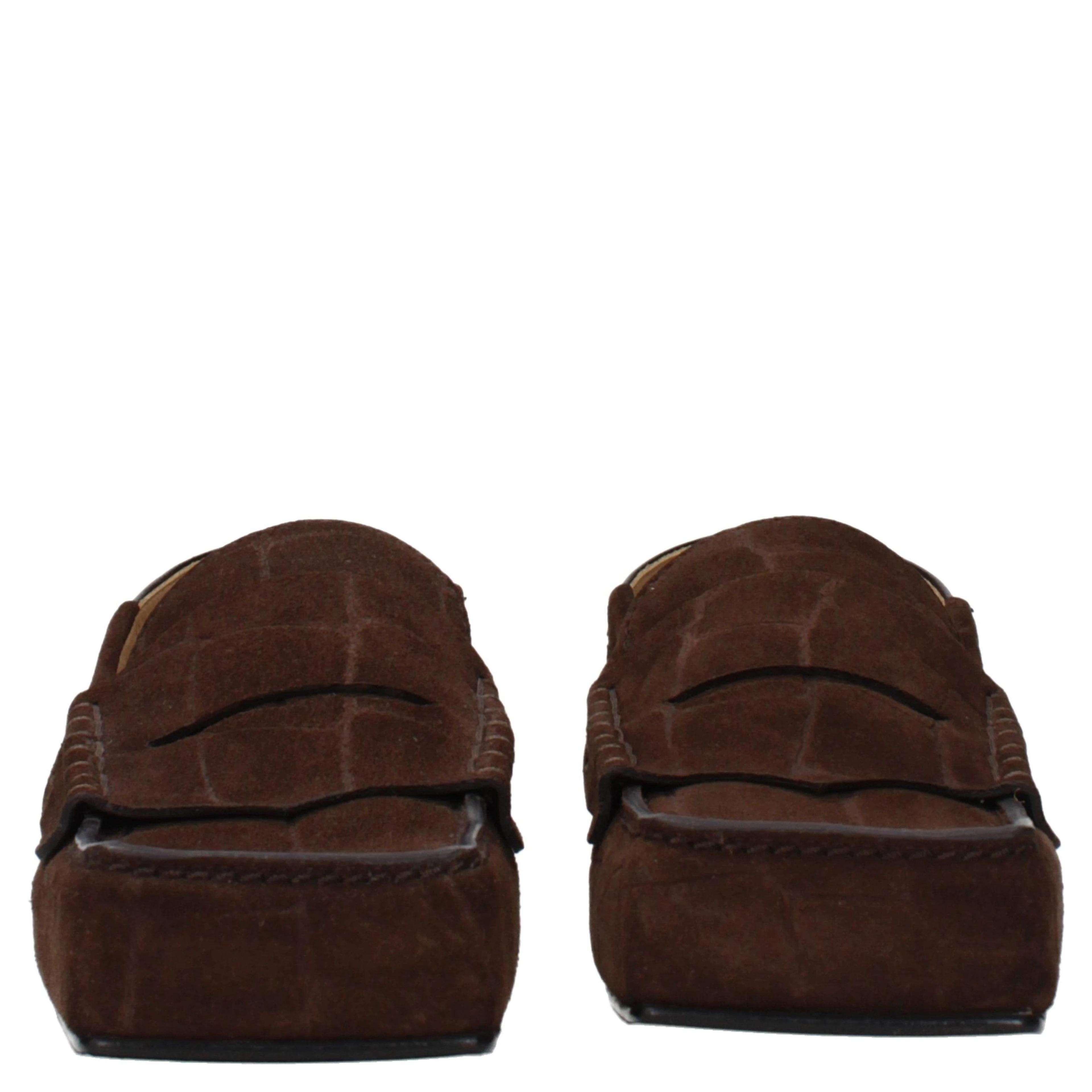 Brown Leather Slip-On Loafers