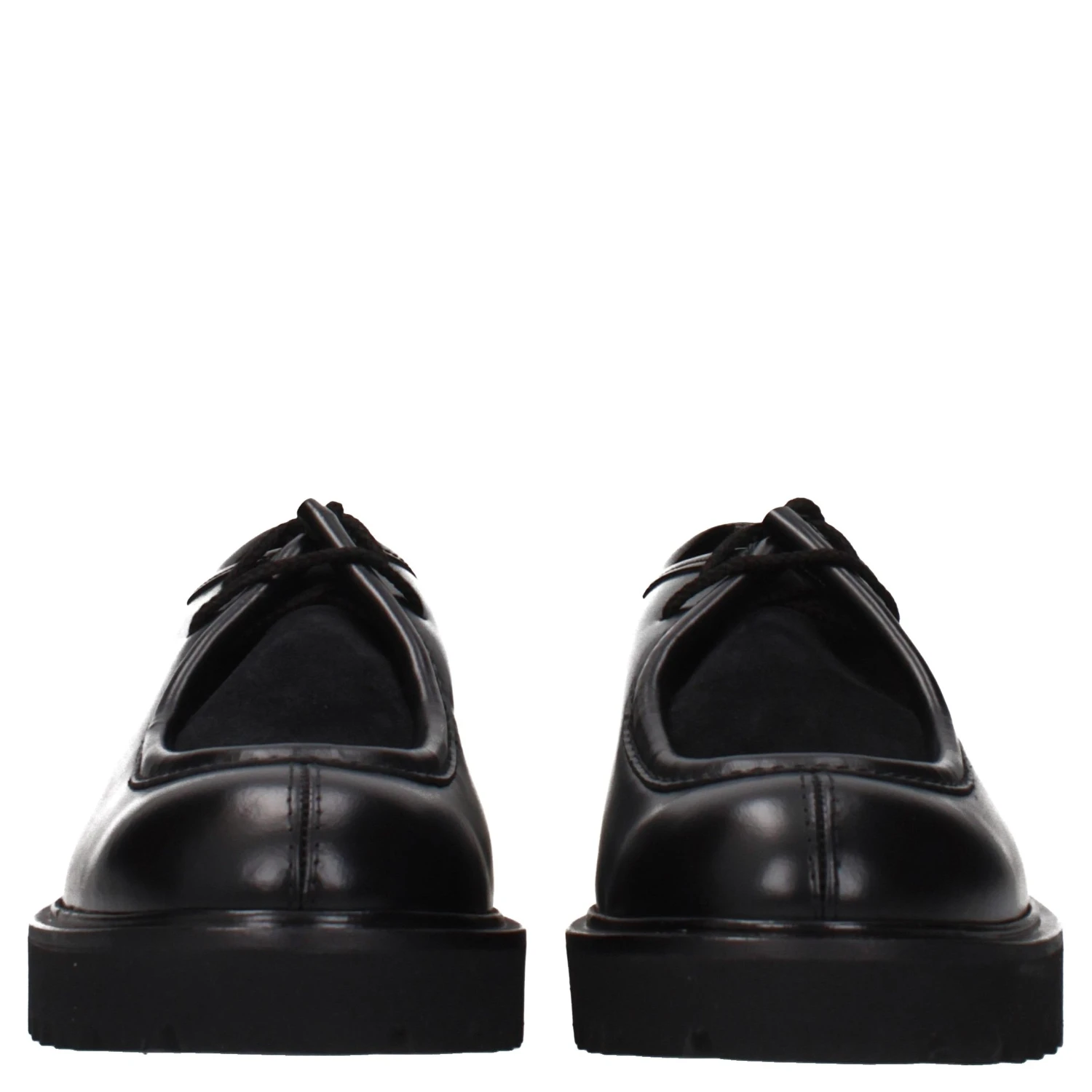 Black Leather Oxfords And Derbies