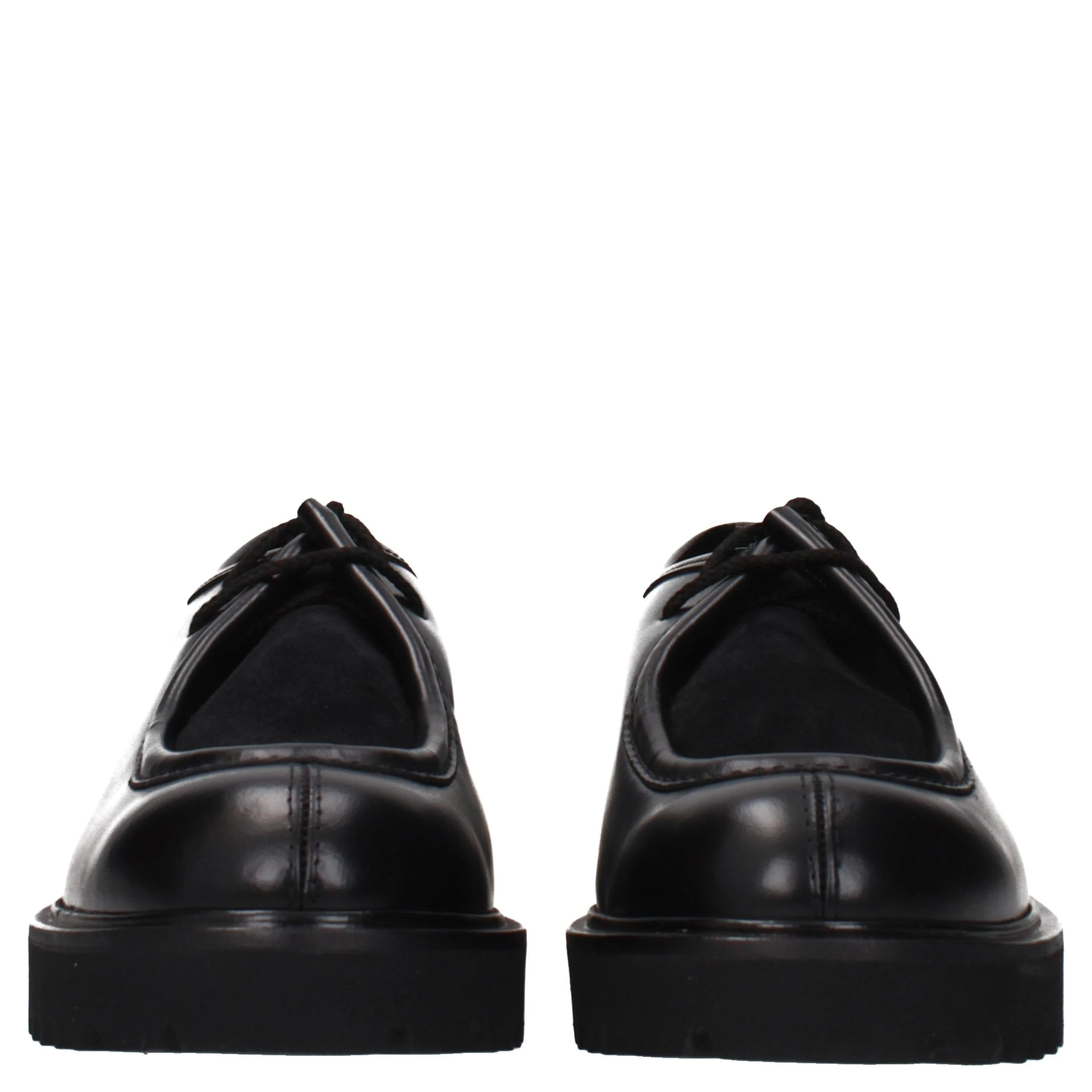 Black Leather Oxfords And Derbies