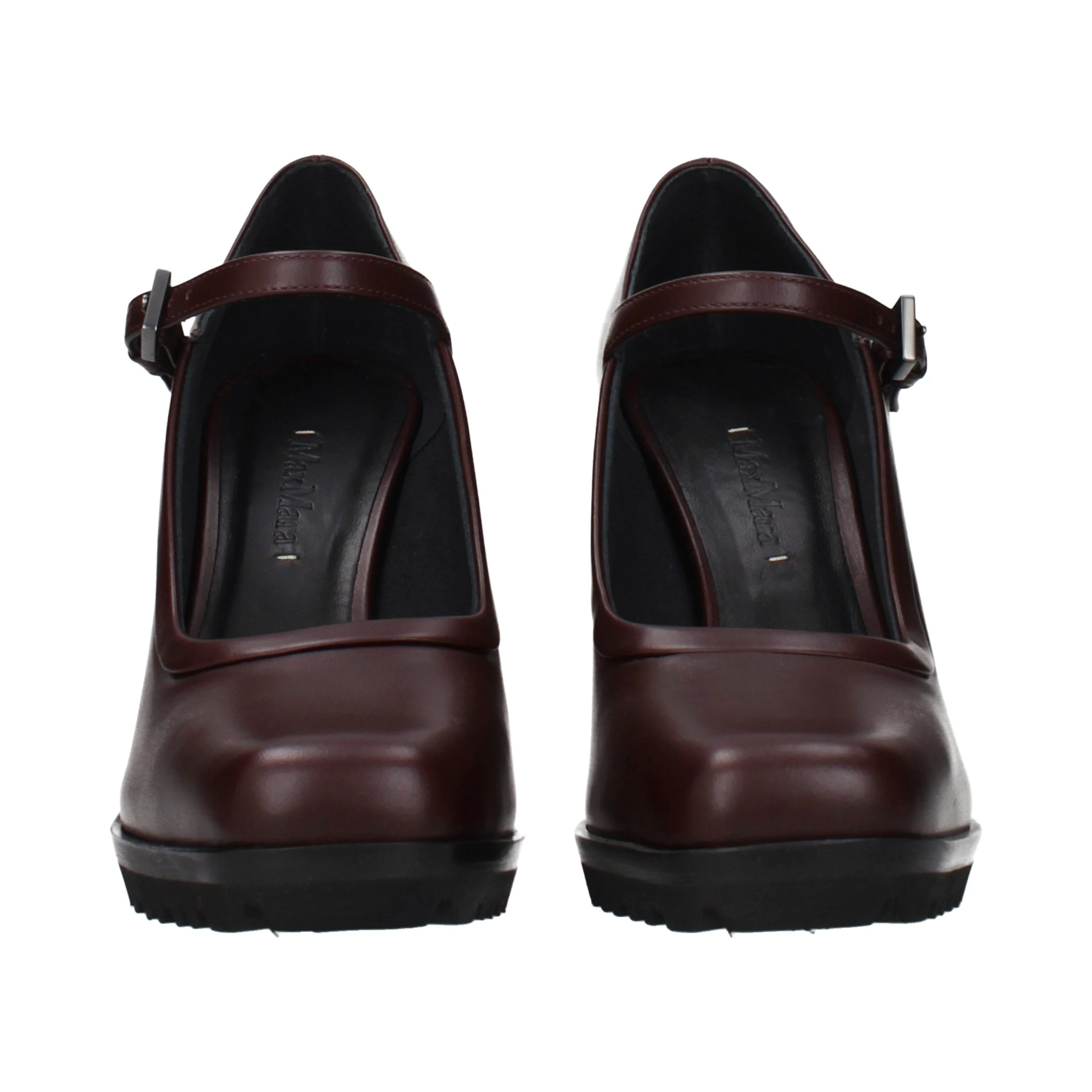Brown Leather High Heel Pumps