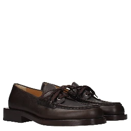 Brown Leather Slip-On Loafers