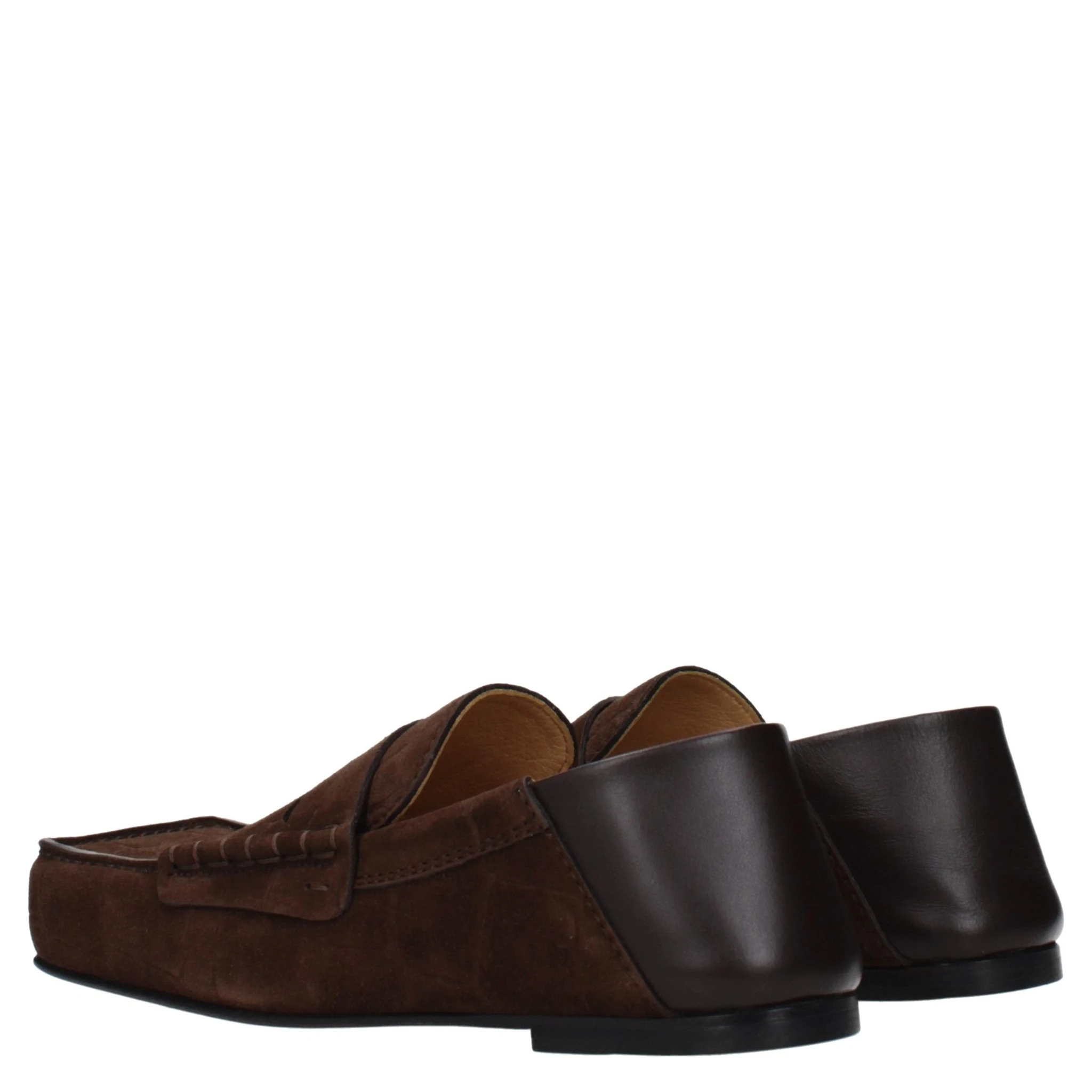 Brown Leather Slip-On Loafers