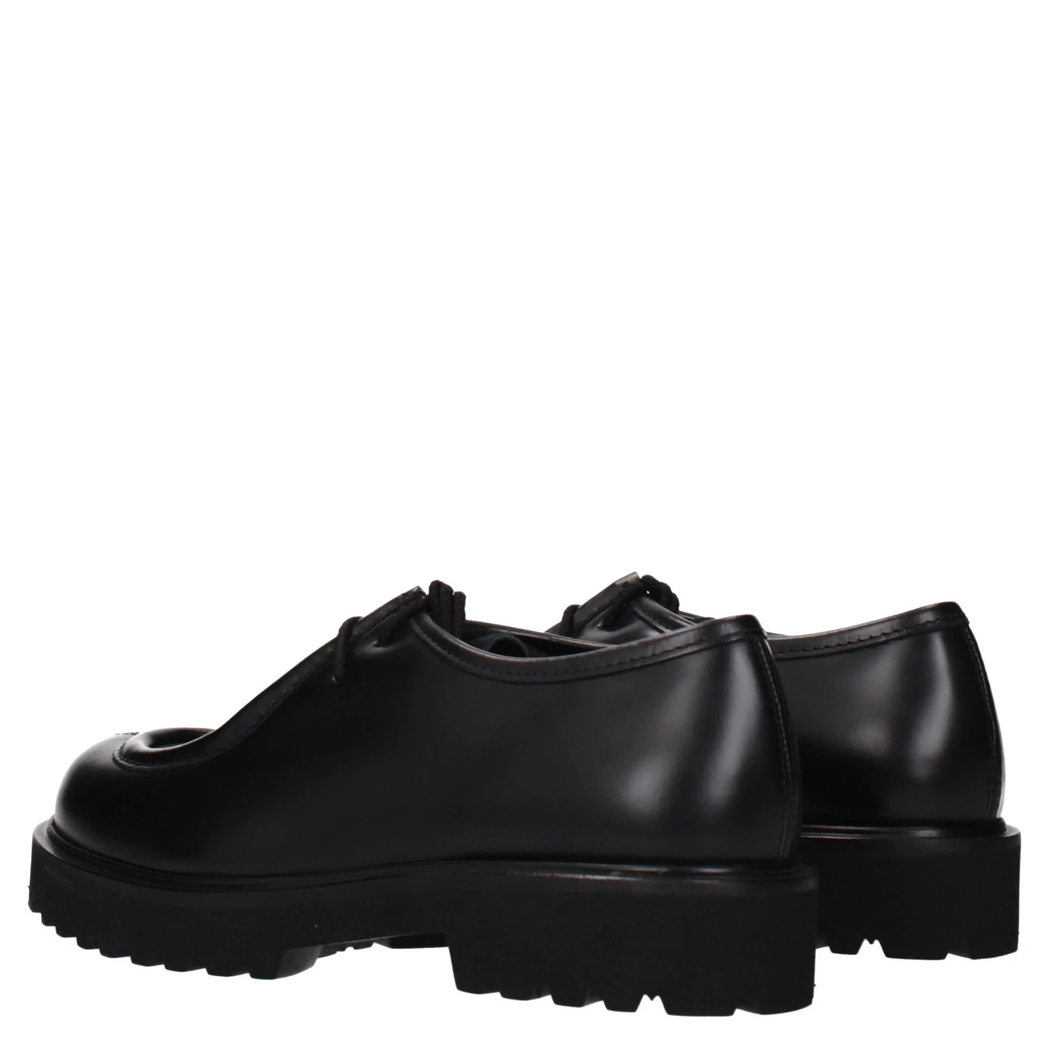 Black Leather Oxfords And Derbies