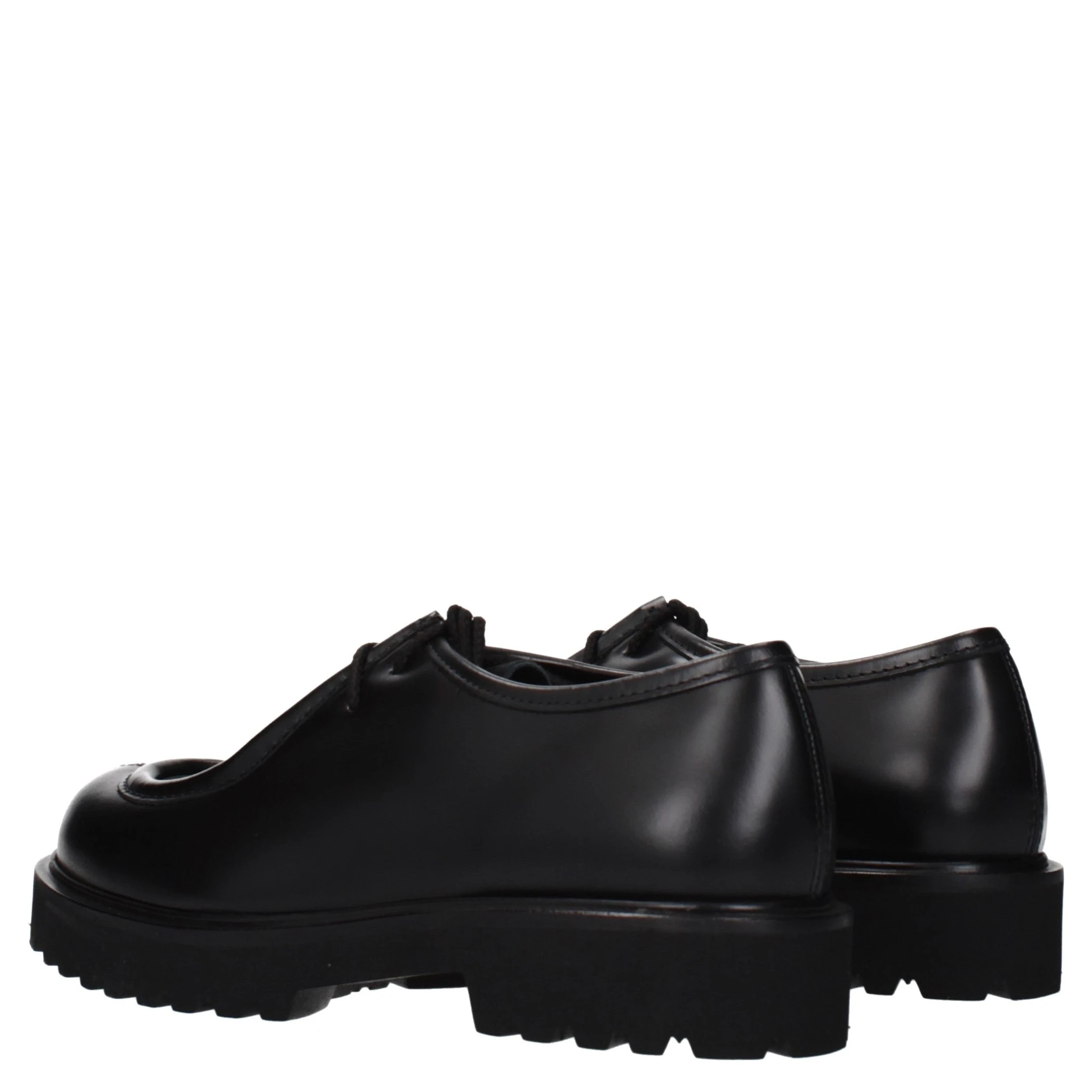 Black Leather Oxfords And Derbies