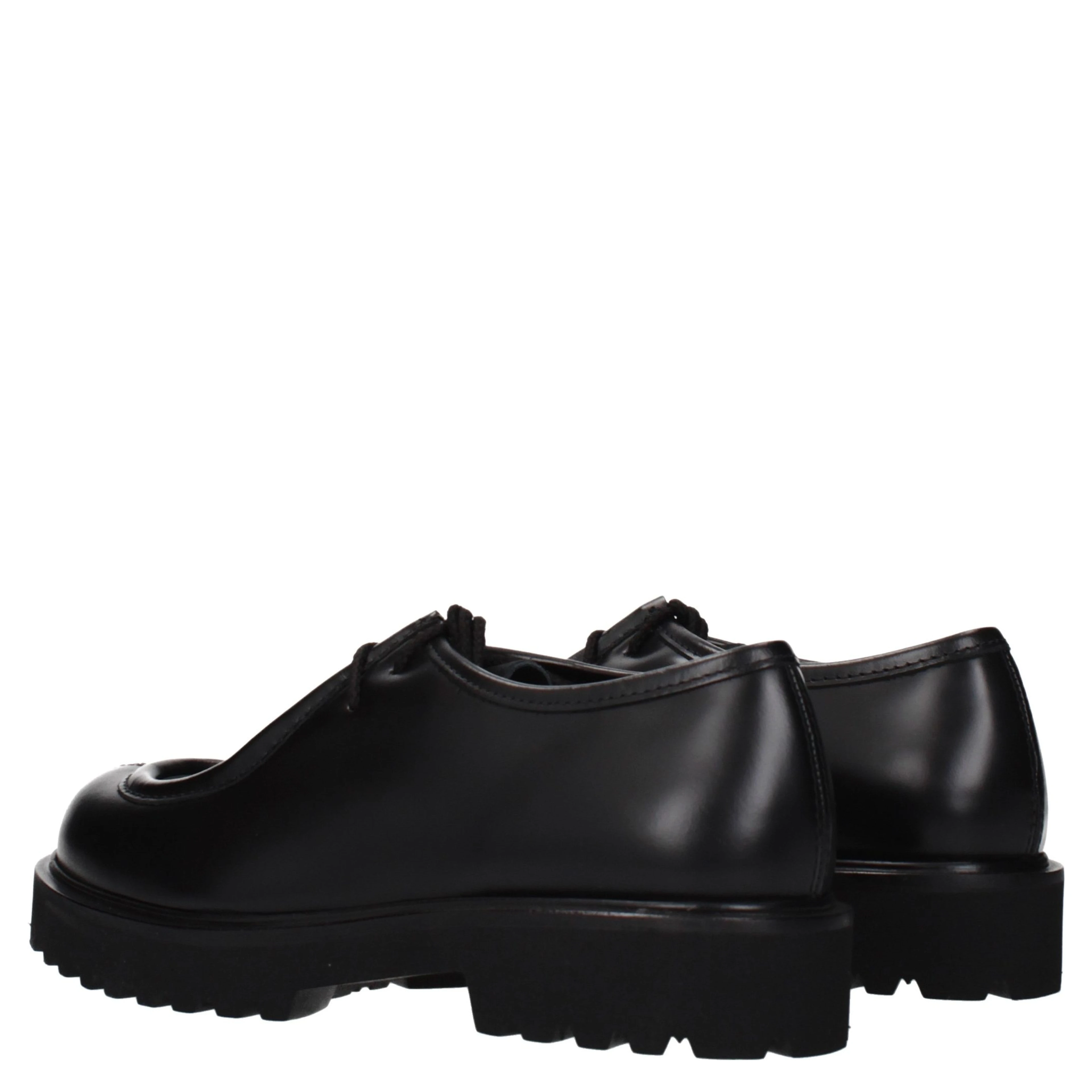 Black Leather Oxfords And Derbies