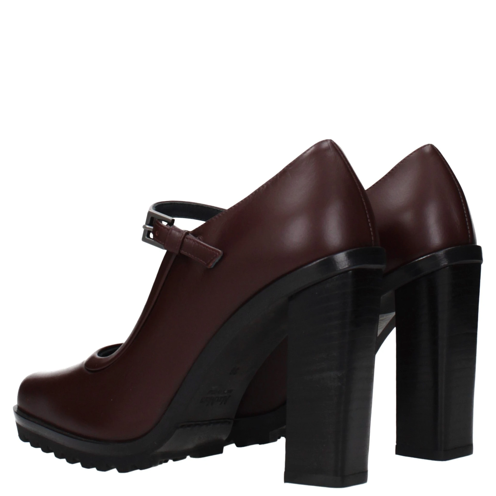 Brown Leather High Heel Pumps