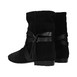 Black Leather Ankle Boots