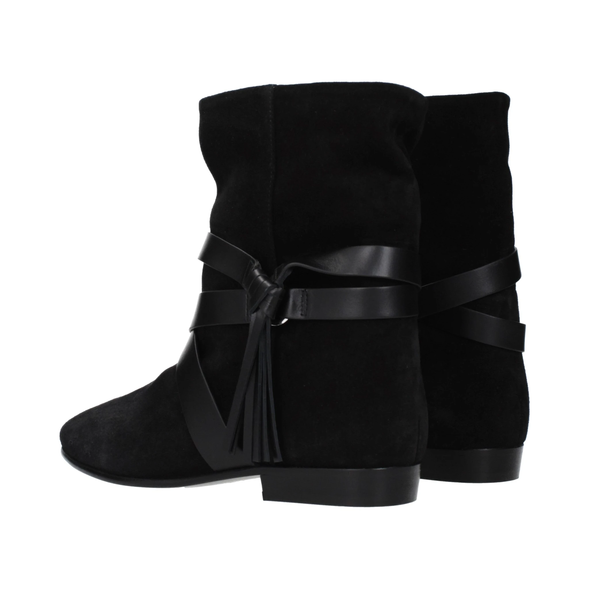 Black Leather Ankle Boots